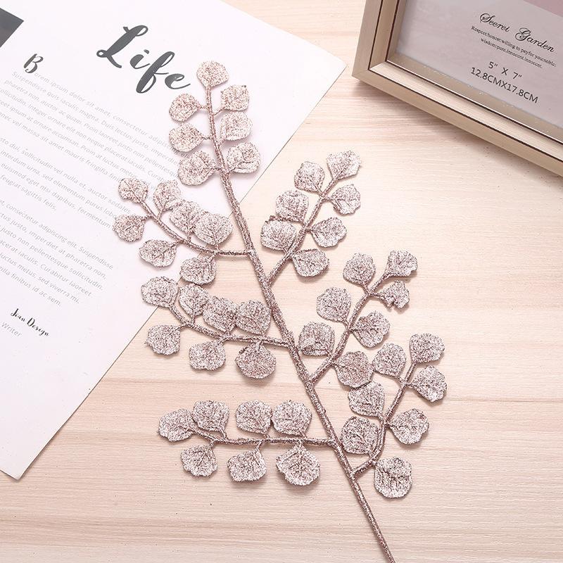 Christmas Decorations Creative Glitter Money Leaf Christmas Tree Wreath Rattan Circle Hanging Ornaments