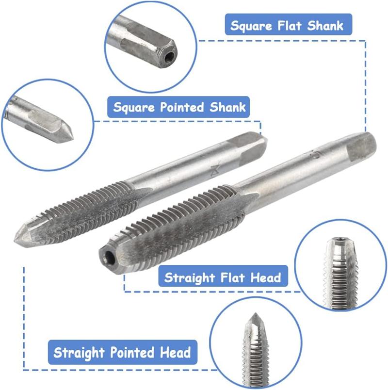 6pcs Tap Wrench Tool Set Adjustable T-Handle Tap Holder Wrench With Machine Screw Thread Metric Plug Taps M3 M4 M5 M6 M8 Taps