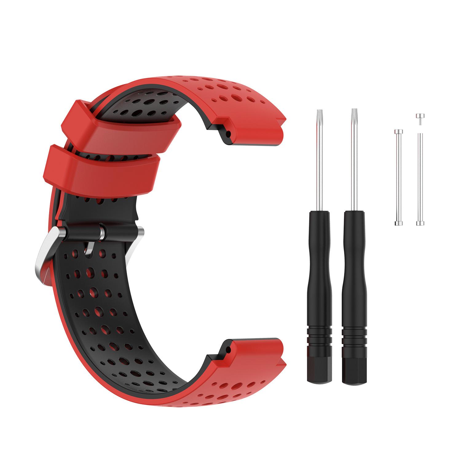 

Силиконовый ремешок на замену со стальной пряжкой для Garmin-Forerunner 735xt/220/230/620/630 для умных часов, дропшиппинг красный