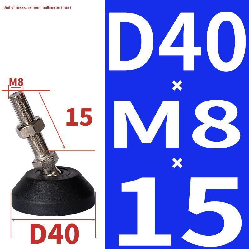 Nylon Adjustable Leveling Foot Screw, Rust-Proof, M16/M20