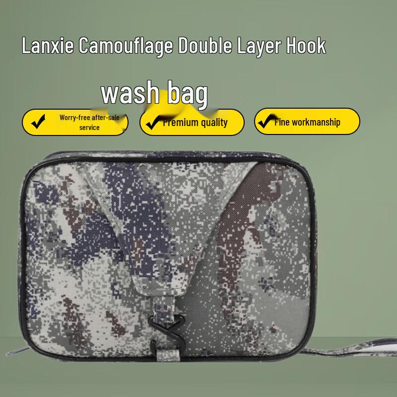 Lanji Outdoor Camouflage Hanging Toiletry Bag