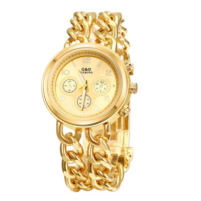 Stylish Watch with Analog and Simple Available In Gold and A Great Gift for and Women's Bracelet/chain Display, Waterproof, Popular, Cute, Design.