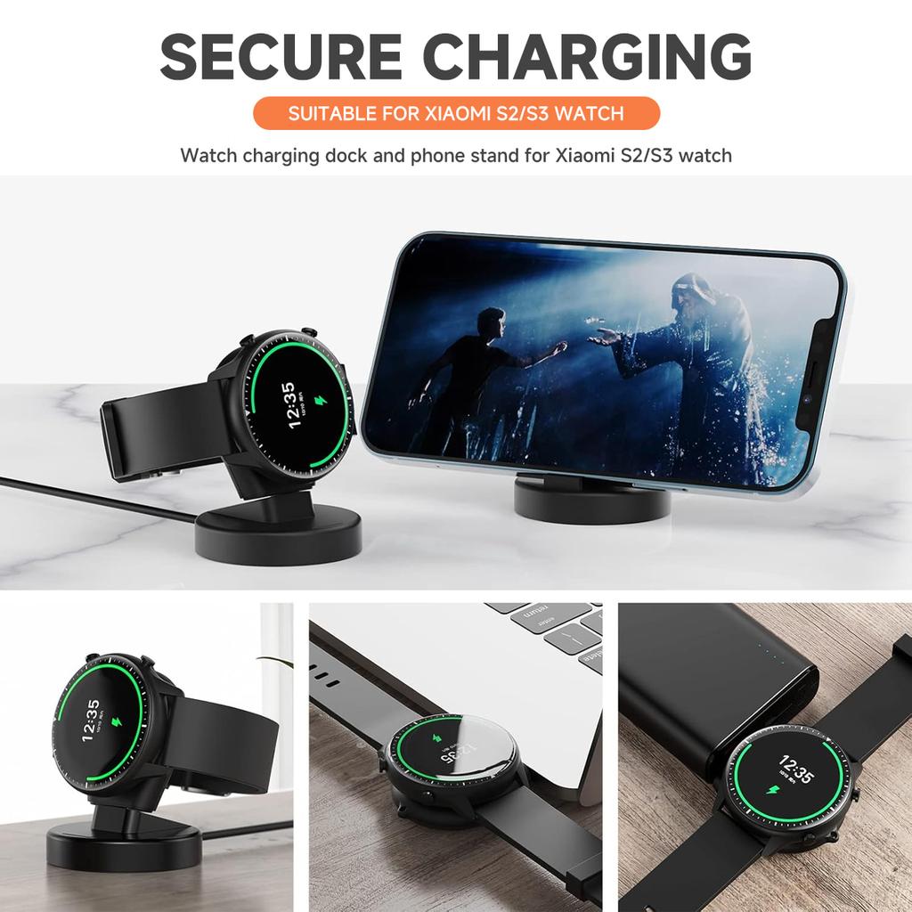 Smartwatch Dock Charger Stand Adapter USB 100CM Charging Cable Power Charge For Xiaomi Watch 2/2 Pro/S3/S2 46Mm 42Mm