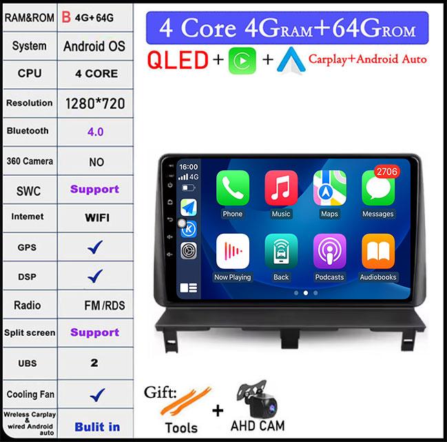 Car Radio For Peugeot Partner 1 2002-2008 PartnerOrigin 1 2008-2011 GPs Stereo Android AutoMultimedia Player Wifi BT