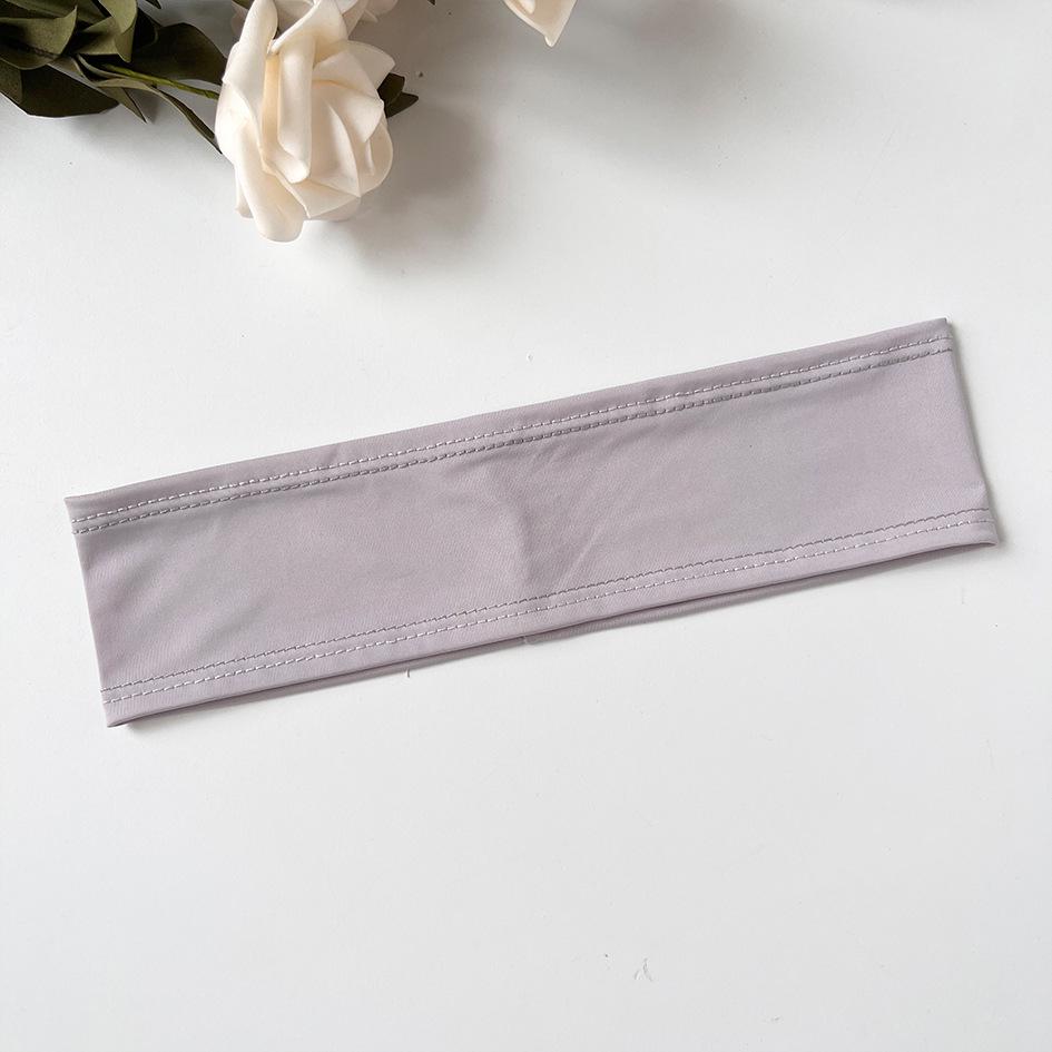 Bentiță Yoga Mătase de Gheață Transfrontalieră: Bentiță de transpirație de culoare uni pentru fitness, spălarea feței și prinderea părului