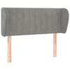VidaXL Tête de lit avec oreilles Gris clair 103x23x78-88 cm Velours3117424