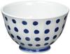 Nishikai Toki Hasami Ware Lightweight Mini Rice Bowl Indigo Circle 13305 Set, Pattern, 13.5cm Diameter,