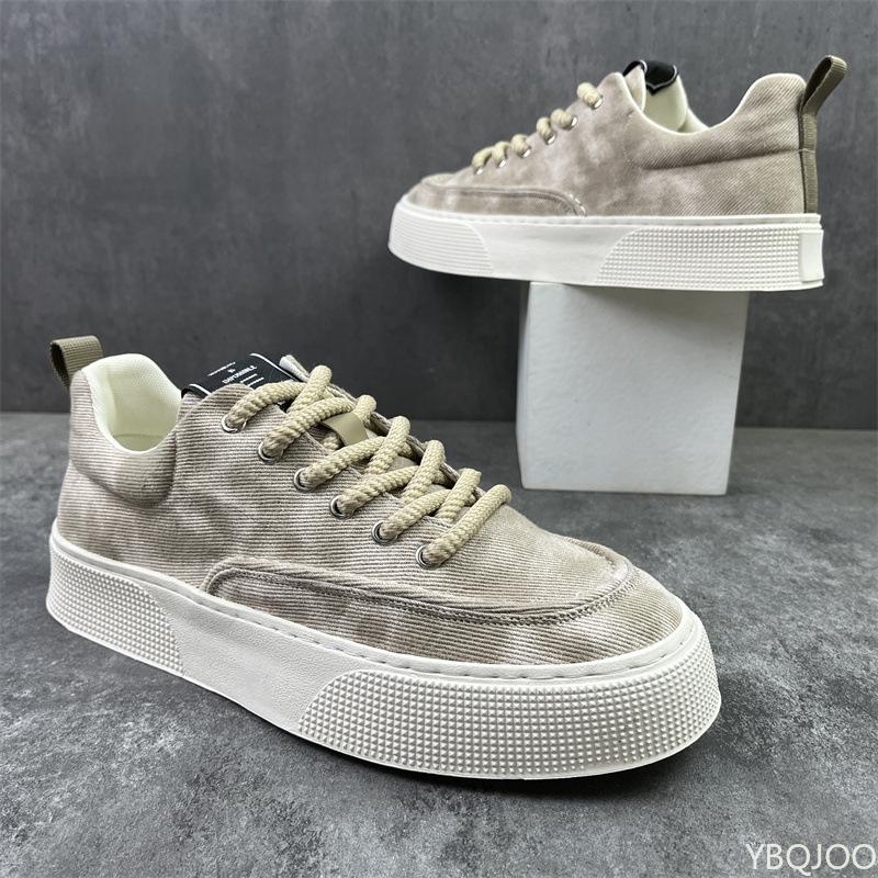 Fashion Men's Shoe Trend 2025 Spring New Casual Breathable Soft Soled Canvas Shoes Lightweight and Simple Casual Board Shoes Sneakers