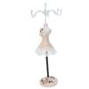 Jewelry Stand Display Earrings Necklace Storage Polyresin Doll Holder with Rotatable