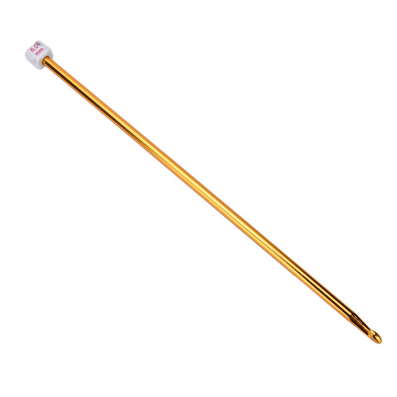 11ks 10,6" vícebarevné hliníkové tuniské / afghánské háčkovací jehly 2-8 mm