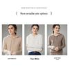 2024 Women's Cashmere Hooded Pullover: Loose Fit, Solid Color, Korean Style Autumn/Winter Sweater