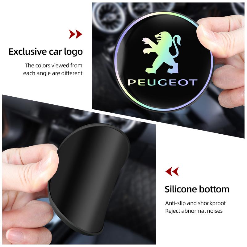 Car Water Cup Anti-slip Mat Rubber Anti Noise Coaster For Peugeot 5008 308 408 208 2008 3008 Landtrek Rifter 508 301 108 608 400