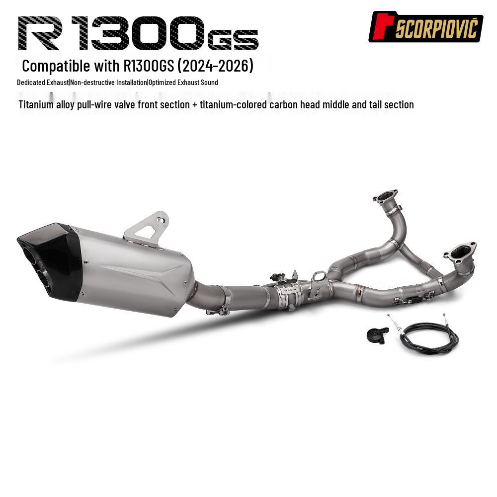 R1300GS Motorcycle Mod Kit: Cable-Operated Valves, Exhaust Pipe, Muffler