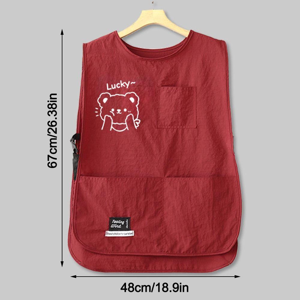Waterproof Chef Apron Cartoon Catering Work Clothes Fashion Kitchen Vest Apron  for Home Kitchen