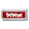 Modisches Personalisierbares DIY Rote Farbe Italienisches Charm-Armband Blume Katze Auto Herz Ziffer 9 Perle 9mm Armband Edelstahl Schmuck