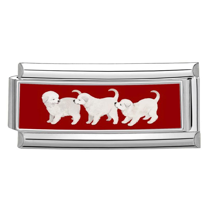 Modisches Personalisierbares DIY Rote Farbe Italienisches Charm-Armband Blume Katze Auto Herz Ziffer 9 Perle 9mm Armband Edelstahl Schmuck