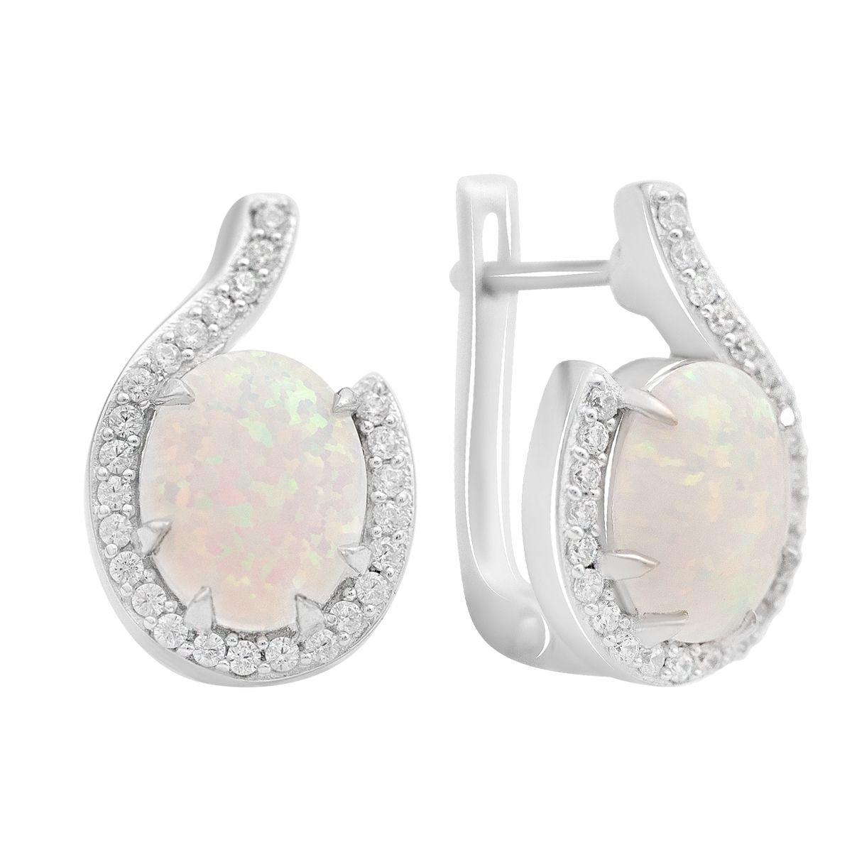 

Срібні сережки з аметистом і фіанітами. (2174394)