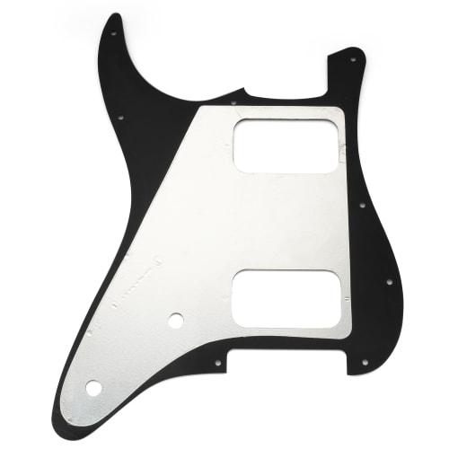 Musiclily Pro 11-otvorový ST Stratocaster pickguard HH s kulatými rohy, nekrytý, 2 humbucker snímače, 2 potenciometrové otvory, pro Fender Squier Strat elektrickou kytaru