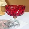 Fulevence Red European Style Crystal Glass Pedestal Dish