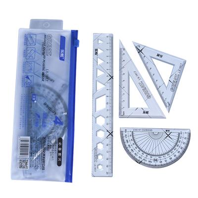 4 bucăți/set riglă de măsurare geometrie triunghi riglă raportor drepte rigle varietate papetărie școală și birou