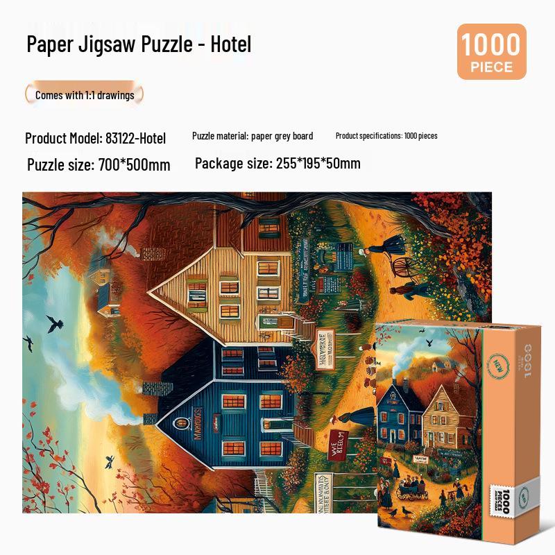 1,000-Piece High-Difficulty Jigsaw Puzzle for Adults - Stress Relief and Boredom Buster Featuring Famous Van Gogh Oil Paintings.
