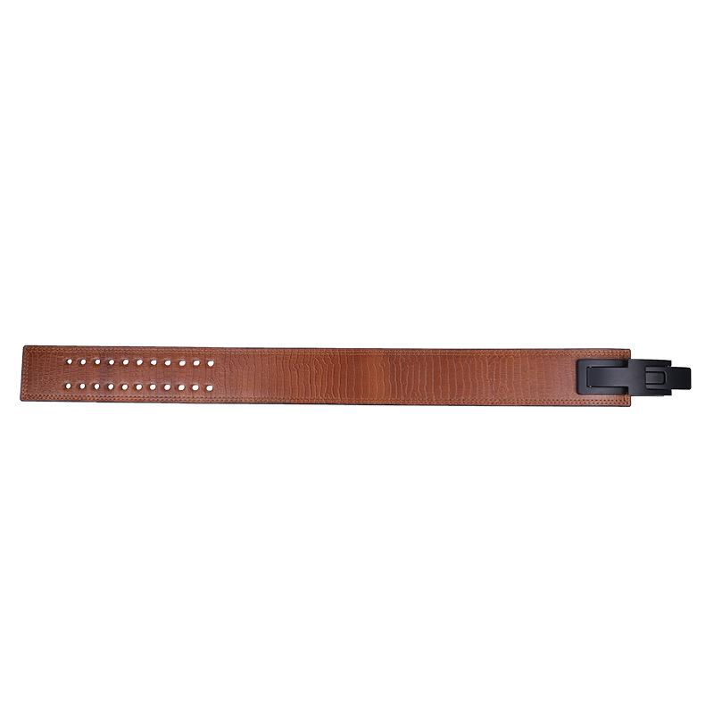 Crocodile Buckle Fitness Weight Lifting Belt Leather Squat Hard Tension Waist Protection Fitness Protective Equipment