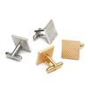 Luksusowa Jakość Męskie Spinki do Mankietów Klasyczne Geometryczne Kwadratowe Metalowe Gwoździe do Rękawów Modne Guziki do Mankietów do Ubrań Męskich Ślub Cyrkonia
