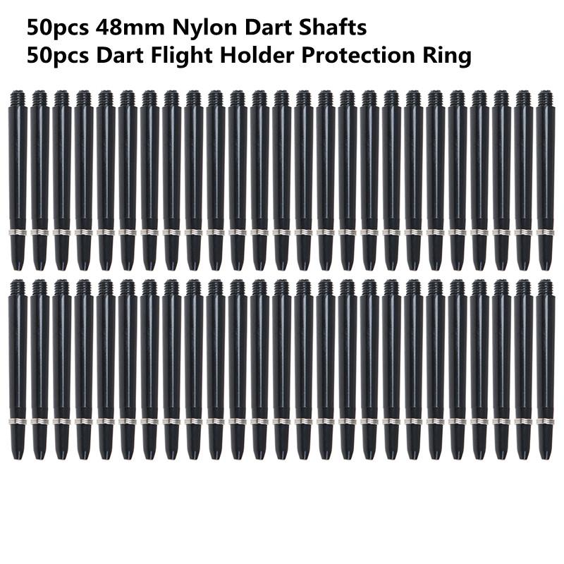 

50Pcs/lot 48mm Nylon Dart Shafts 2BA Screw Thread Plastic Darts Rod Stems Darts Accessories For 2BA Screw Thread Standard