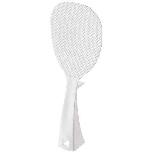 Yamazaki Tower Magnetic Rice Scoop with Adhesive Film Sheet White 10954, Non-Stick Rice Paddle Spoon Kitchen Organizer