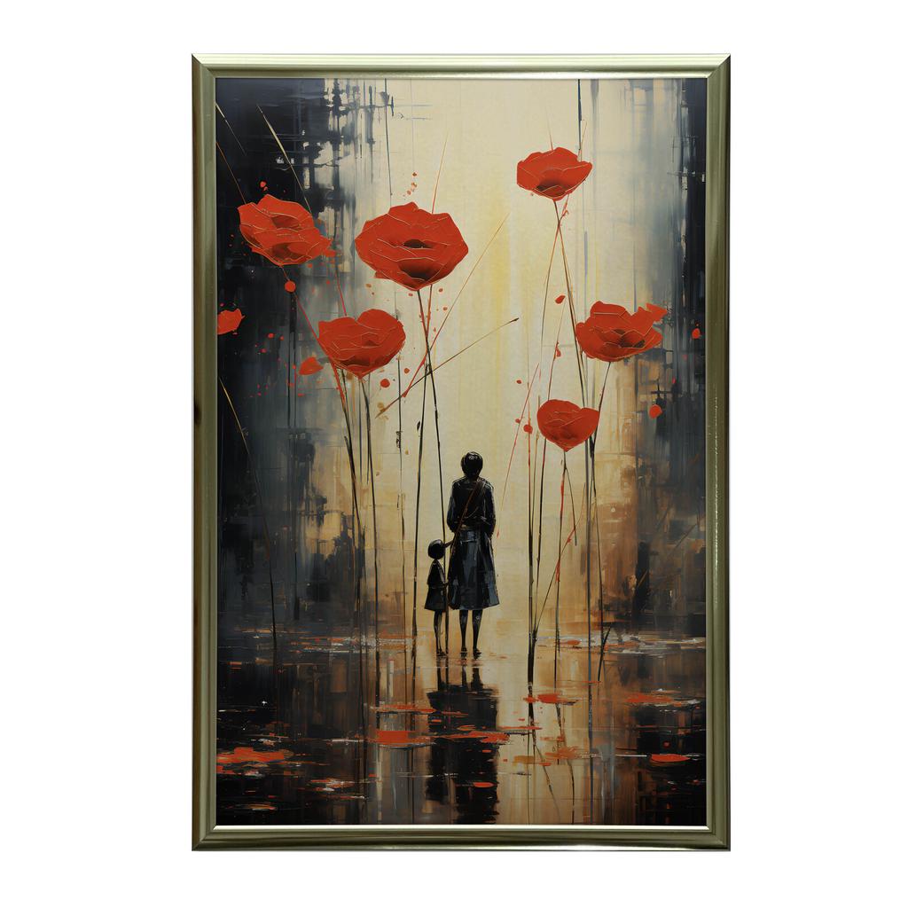 Rainy Melancholy Rainy Melancholy, 70X100 Cm, Dark Brown Wooden Frame, 230 Gsm Matte Paper