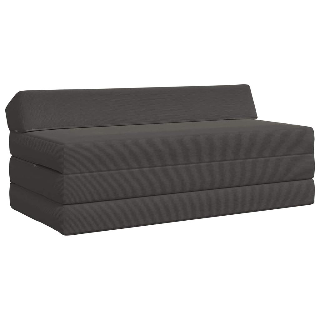 Folding Sofa Bed Dark Grey 120 x 60 x 49 cm Fabric