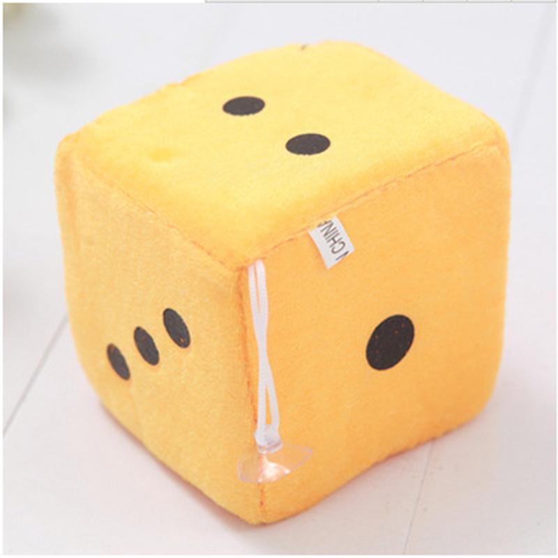 Multicolor Plush Dices Car Hanging Pendant Dice Automobiles Rear View Mirror Charms Hanging Suspension Ornaments Car Decoration