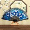 Plastic Ribs Spanish Folding Fan Lace Trim Edge Handheld Fan Elegant Dance Prop Fan  Gift
