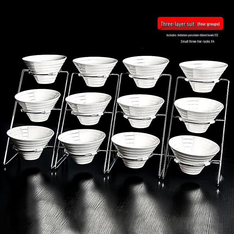 Commercial 3-Tier Buffet & Condiment Display Rack Set