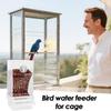Automatic Water Dispenser for Birds Parrot Feeding Cage Transparent Parakeet Seed Container Food Feeding Cage Water Dispenser