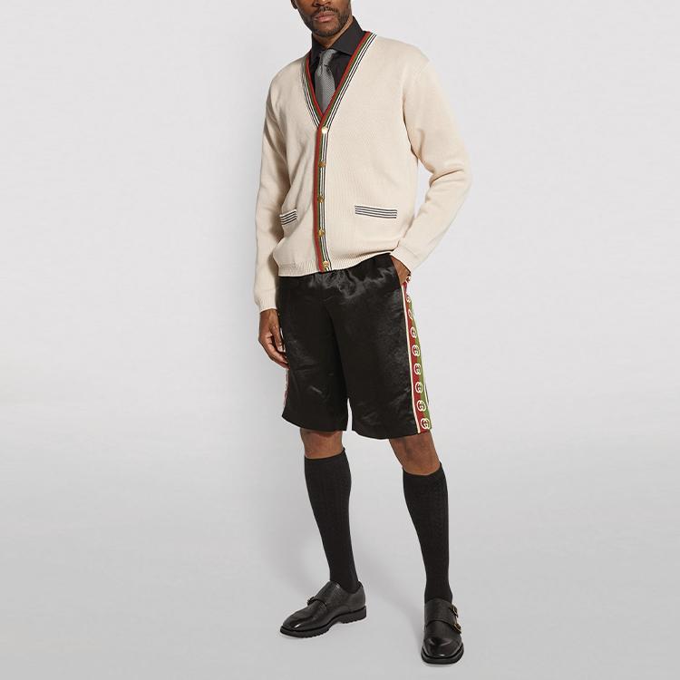 Gucci Knitwear Men's Ecru V-neck Moderate 626268-XKBFU-9750