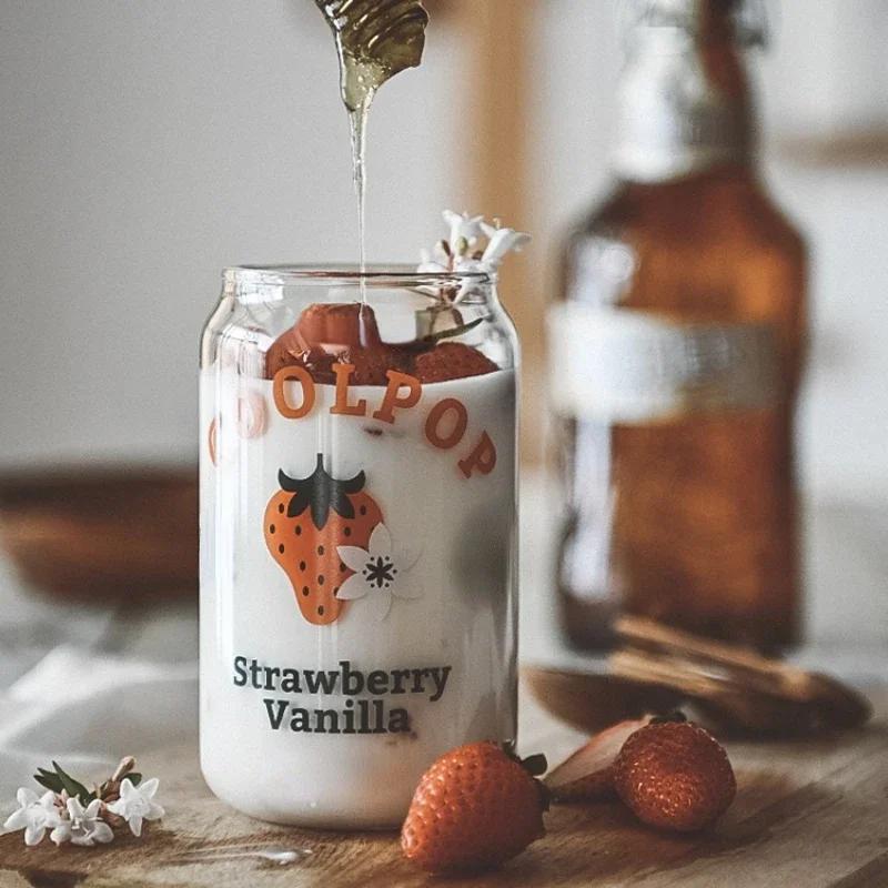 Creative Can Shape Glass Cup Tea Juice Milk Coffee Mug Wine Glass Drink Cup Borosilicate Glass Drinkware Glasses Mug Tumblers