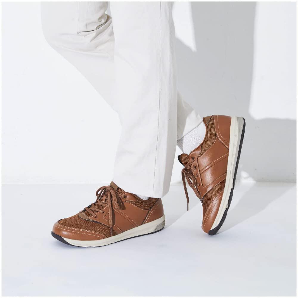 Mizuno YOUDO Men's Walking Shoes, Size M, Knee-Friendly, Reduces Stress, Comfortable, Easy on the Knees, Brown, Size 27.0 cm, 3E