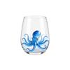 Animal Print Stemless Wine Glass, Handleless Glass Cup With, Turtle and Pattern for and Home Use