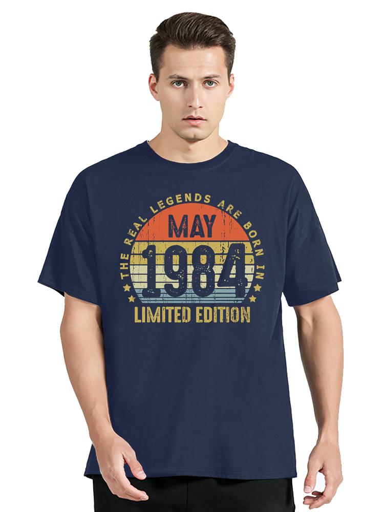 Vintage December 1984 Birthday T-Shirtunisex Clothing Oversized Tshirt O-neck Fashion Retro T Shirt Born In 1984 New Casual Tops