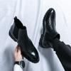 Men’s Motorcycle Boots Retro Street Style Dress Chelsea Boots Tuxedo Wedding Men Ankle Boots Plus Size High Top Men Shoes