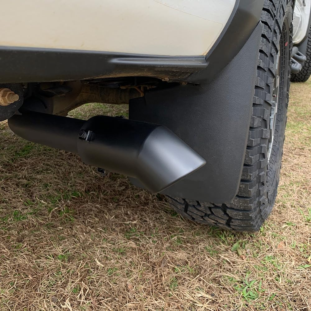 Car Stainless Steel Exhaust Tips Fit 2.75 To 3 Inch Car Exhaust Pipe Modification Tail Throat Tail Pipe Steel Exhaust Tips Finish Tailpipe Black