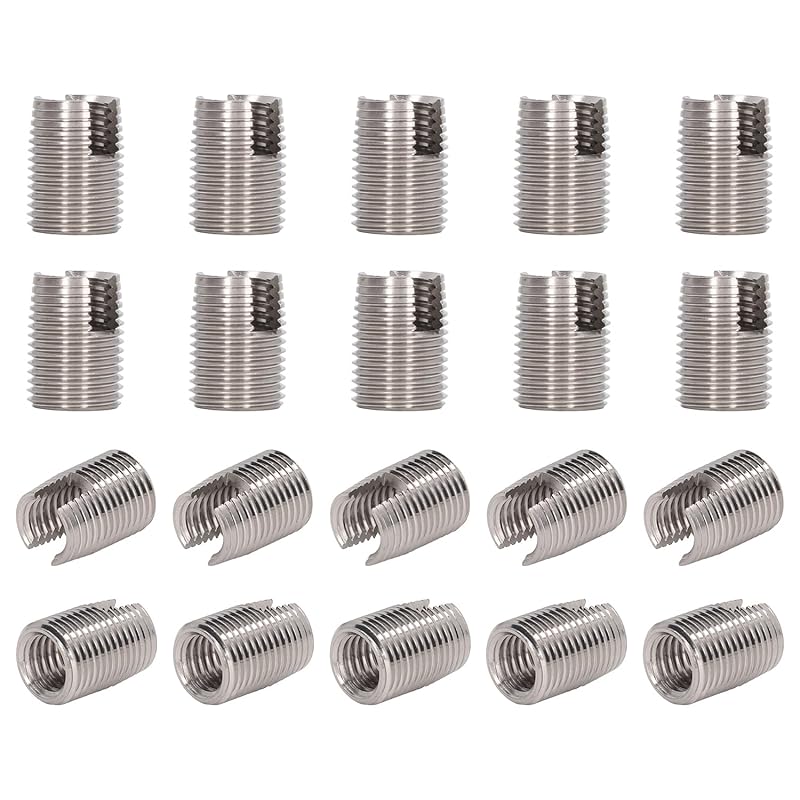 10Pcs 22mm Threaded Insert Reducing Nuts, M16 X 2 Female To M20 X 2.5 Male Repair Insert Nut Thread Nut Conversion Kit Stainless Steel