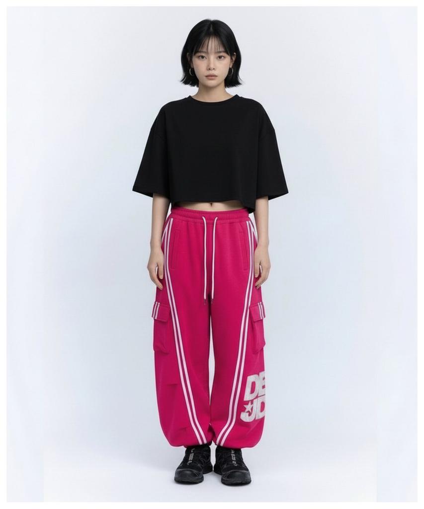 DOUBLE JD 2-Stripe Balloon Jogger Pants
