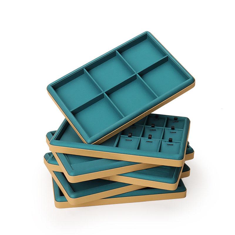 Microfiber Jewelry Display Tray Jewelry Storage Pallet for Necklace Bangle Ring Earring Bracelet Counter Storage Tray
