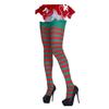 Pantimedias a rayas estilo gótico Punk para mujer, medias largas de arco iris, medias elásticas ajustadas de cintura alta para Halloween y Navidad
