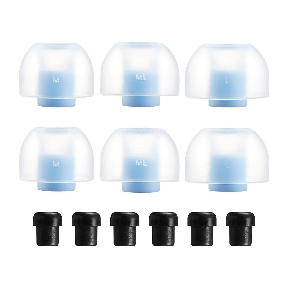 AZLA SednaEarfit ORIGIN Standard Size 1 Pair Wired Earphones Recommended Mushroom Shape Medical Silicone Tapered Design Thin Axis Nozzle Adapter