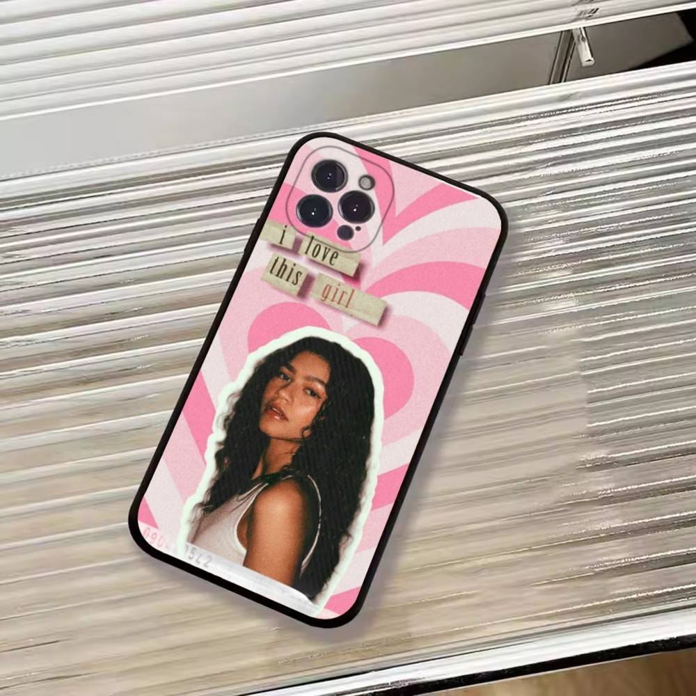 

Z-Zendaya Hot Actress Phone Case For iPhone 17, 16,15,14,13,12,11 Plus,Pro Max, Others Soft Black Cover iPhone14