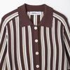 Spring 2025 Women's European & American Striped Knit Polo Cardigan