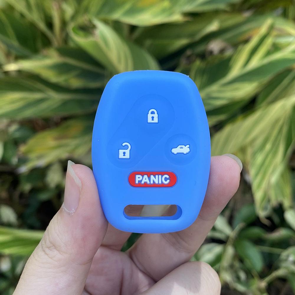 ZAD 9 color Silicone Key Case for Honda Accord CR-V Civic Insight Ridgeline 4 Buttons 3 Button+Panic New Holder Cover